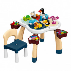 Masa tip birou cu scaun inclus si multiple fete, joc de constructii 100piese, 360gr rotatie, multipl