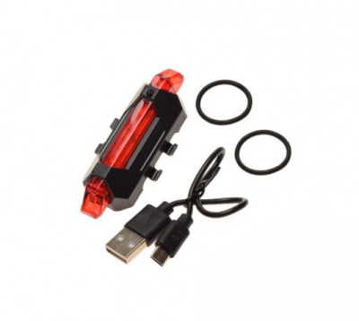 Stop spate biciclete LED, incarcare USB, prindere universala PB Cod:AWR1166B foto