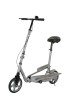 Trotineta Kinderauto Pegasus, cu pedale si scaun, reglabila si pliabila, sistem amortizare si franare, roti cauciuc pline, gri