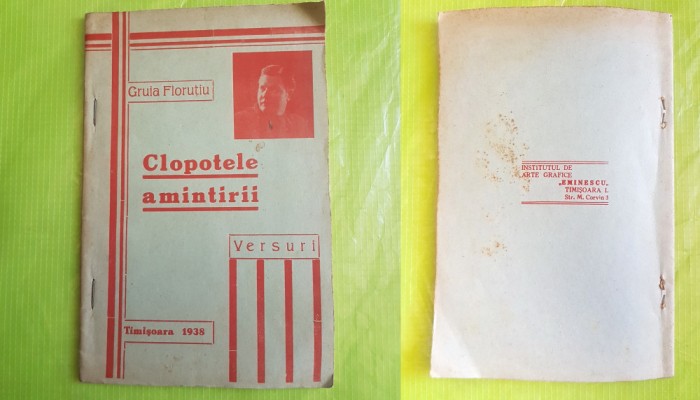D997-GRUIA FLORUTIU-Clopotele amintirii Versuri-Timisoara 1938.