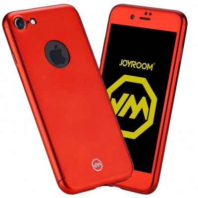 Husa Apple iPhone 6+/6S+ Joyroom (Fata + Spate) Rosu + Folie de protectie foto