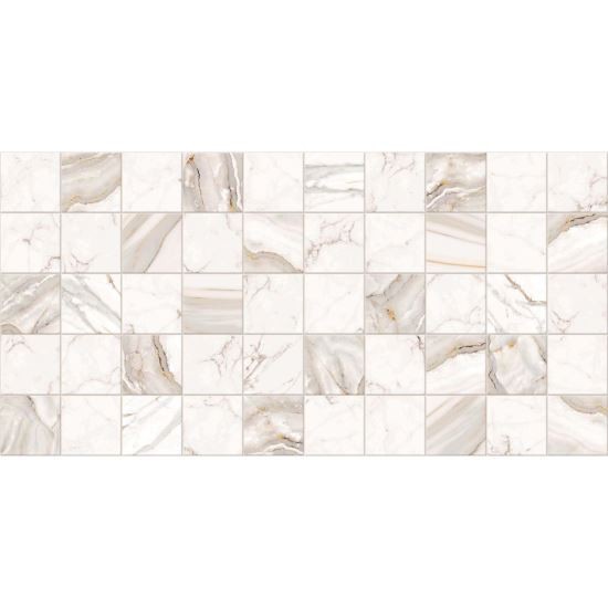 Panou decorativ, PVC, model marmura, gri si portocaliu, 96x48.5cm GartenVIP DiyLine