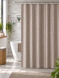 Perdea Dus Jacquard Marime 180 x 180 cm, Cappuccino. Antialergica, Polipropilena 50%, Poliester 50%