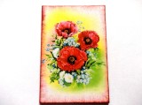 Magnet frigider cu maci si flori de nu ma uita&nbsp;41257