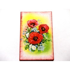 Magnet frigider cu maci si flori de nu ma uita&nbsp;41257