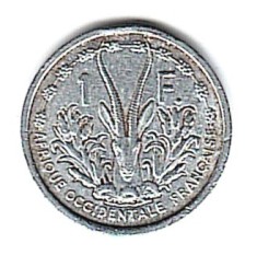 SV * Africa Franceza de Vest / Occidentala 1 FRANC 1948 * unic an de batere !