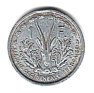 SV * Africa Franceza de Vest / Occidentala 1 FRANC 1948 * unic an de batere !