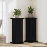 VidaXL Suport pentru Plante din Stejar Negru, 33 x 33 x 80 cm, din Lemn Ingineresc