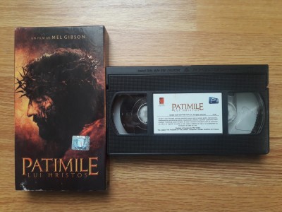 ✅ CASETĂ VIDEO VHS FILM PATIMILE LUI HRISTOS 2004 CU JIM CAVIEZEL MONICA BELLUCCI MAIA MORGENSTERN SERGIO RUBINI REGIZAT DE MEL GIBSON ✅ ✅ ✅ foto