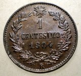 E.066 ITALIA VITTORIO EMANUELE III 1 CENTESIMO 1904 R XF EROARE