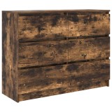 Cumpara ieftin Dulap, stejar fumuriu, 100x35x76 cm, lemn compozit