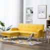 VidaXL Canapea &icirc;n formă de L, galben, 186x136x79 cm, tapițerie textilă 246998