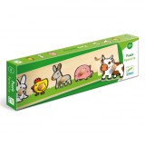 Puzzle cu buton Ferma, Djeco