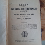 Legea unificare contributii directe, impozit venit global, C. C. Georgescu, 1923