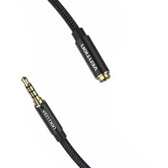 Cablu audio Vention, Jack 3.5mm (T) la Jack 3.5mm (M), 0.5m, conectori auriti, braided BBC, negru, &amp;quot;BHCBD&amp;quot; (timbru verde 0.03 lei) - 6922794