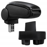 [pro.tec] Marca specifica pentru cotiera auto Opel Corsa C / Opel Combo C - cotiera auto - cu compartiment pentru depozitare - imitatie piele - negru,