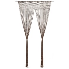 Gossi perdea macrame, gri taupe,140 x 240 cm, bumbac