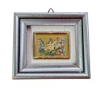 MICUT TABLOU MINIATURAL CU IMAGINE METALICA TEHNICA SERIGRAFIEI