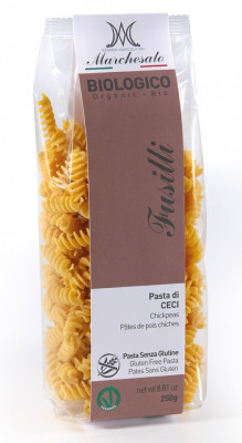 Fusilli cu naut bio fara gluten 250g Marchesato foto