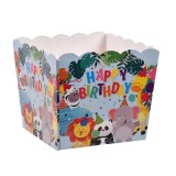 Set 6 Cutii din carton pentru Petrecere, tematica animale, 8x7x7cm