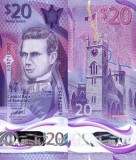 BARBADOS 20 dollars 2024 polymer UNC!!!