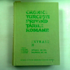 CRONICI TURCESTI PRIVIND TARILE ROMANE, SFARSITUL SEC.XVI-INCEPUTUL SEC.XIX