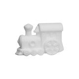 Accesorii creatie - polistiren HD - locomotiva, alb, 5x7.5x12cm, Colorarte