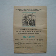 Pliant "Romania - Ceausescu: un nou mod de gandire si de rezolvare a pacii"