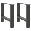 VidaXL Picioare pentru măsuță de cafea antracit, 2 buc., 60x(42-43) cm, oțel 4013286