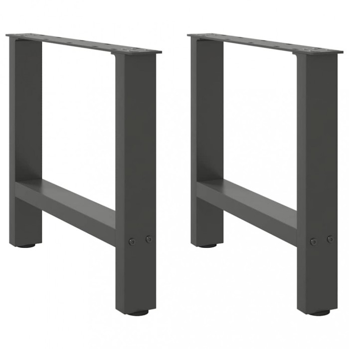 vidaXL Picioare pentru măsuță de cafea antracit, 2 buc., 60x(42-43) cm, oțel 4013286
