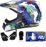 Cumpara ieftin Set casca moto-atv-trotineta-enduro+Ochelari+Manusi+Cagula ,marimi disponibile S,M