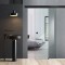 Usa culisanta Boss &reg; Black, 85x215 cm, sticla 8 mm Gri securizata, glisanta in ambele directii