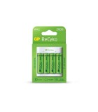 Incarcator E411 AA/AAA R3/R6 NiMH + 4 acumulatori 2000mAh GP ReCyKo GPE411210AAHC-2B4
