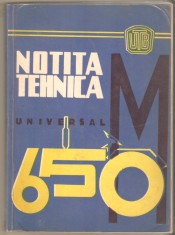 Notita Tehnica Universal 650 M