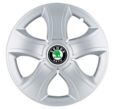 Set 4 Capace Roti Bis Gri R15, pentru Skoda foto
