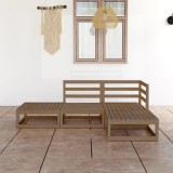 VidaXL Set mobilier de grădină, 4 piese, maro miere, lemn masiv de pin