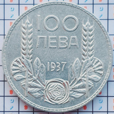 Bulgaria 100 Leva 1937 argint - Boris III - km 45 - A030