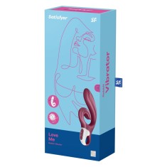 Love me red - Vibrator Flexibil cu Dublă Stimulare, 22x4.1 cm