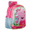 Ghiozdan fetite Peppa Pink, 27 x 32 x 9 cm, Multicolor