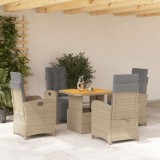 vidaXL Set mobilier de grădină cu perne, 5 piese, bej, poliratan 3277364