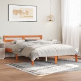 VidaXL Cadru pat fără saltea, maro ceruit, 120x190 cm, lemn masiv pin