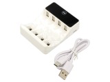 &Icirc;ncărcător QOLTEC 50848 pentru baterii AA și AAA Ni-Cd, Ni-MH cu microprocesor