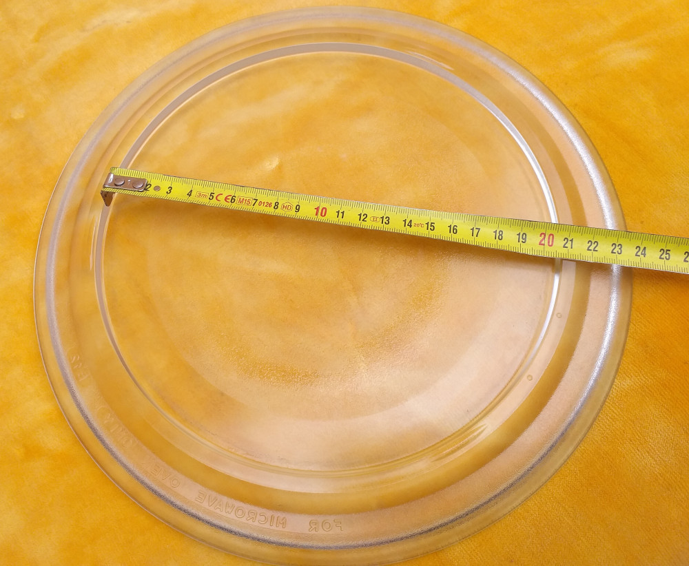 Farfurie cuptor cu microunde diametru 28cm platou platan sticla  termorezistenta | Okazii.ro