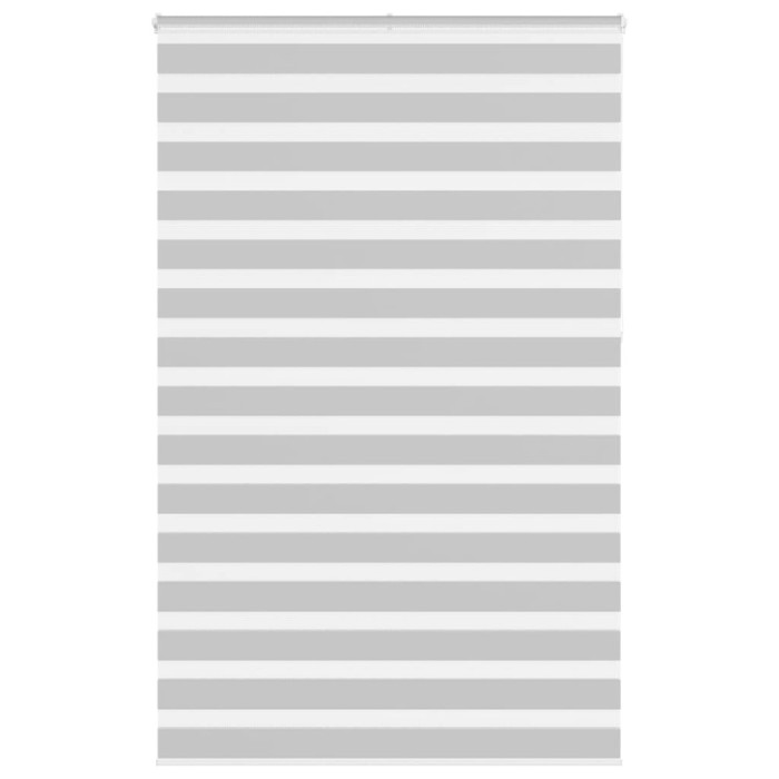 Jaluzea tip zebra gri deschis lățime țesătură 140,9cm poliester