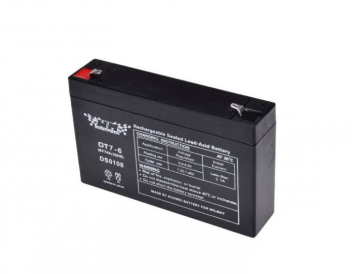 Acumulator WMX pentru UPS si jucarii 7Ah, 6V, OT7-6 Cod Produs: MX_NEW DS0108