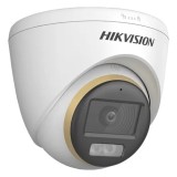 Cumpara ieftin ColorVu, Dual Light - Camera analog 2MP, lentila 2.8mm, IR 40m, WL 40m, TVI/AHD/CVI/CVBS, Mic. - HIKVISION DS-2CE72DF3T-LFS-2.8mm