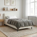 vidaXL Duvet de iarnă Patos Gri deschis 135 x 200 cm Microfibră 42026090