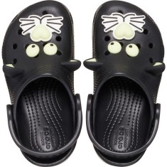 Saboti Crocs Classic Glow-In-the-Dark Black Cat Clog T Negru - Black