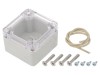 Carcasa universala HAMMOND, Policarbonat, IP65, Gri deschis, Transparent, 50x52x35mm, UL94V-2
