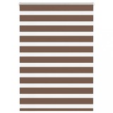 vidaXL Jaluzea tip zebra maro lățime țesătură 105,9 cm poliester